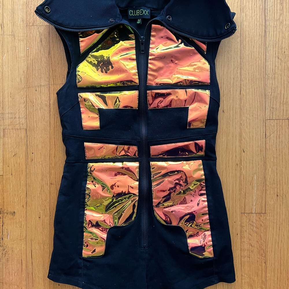 Electra holographic club romper